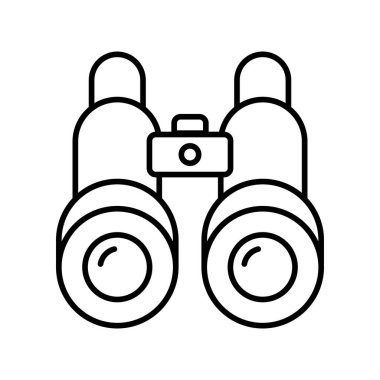 Moda tarzında uzak nesneleri, dürbün vektör tasarımını izlemek için kullanılan, her göz için bir lens ile optik bir araçtır
