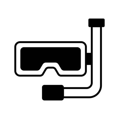 Şnorkel maskesinin modern tarzda güzel tasarım vektörü, simgeyi kullanması kolay