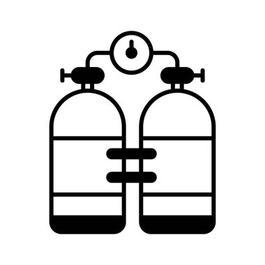 Tüplü dalış sırasında su altında nefes almak için kullanılan bu özel dalış ikonunu indir