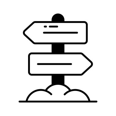 Bu inanılmaz işaret direğini modern biçim, yön tahtası veya bilgi panosu simgesinde tut