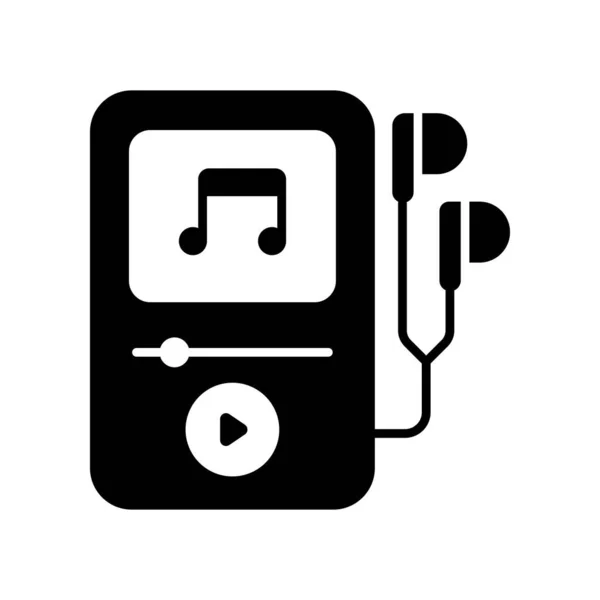 Ikona Odtwarzacza Muzyki Nowoczesnym Stylu Edytowalny Wektor Odtwarzacza Mp3 — Wektor stockowy