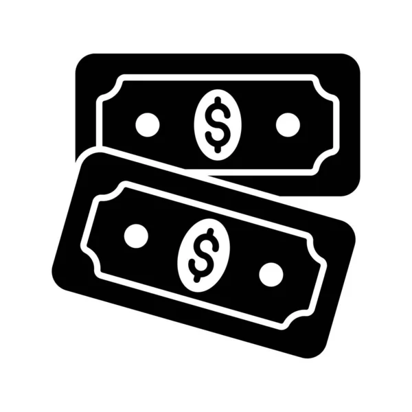 Икона Бумажной Валюты Современном Стиле Хорошо Продуманный Вектор Банкнот — стоковый вектор