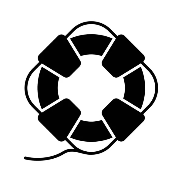 Ikona Lifebuoy Uroczym Stylu Izolowane Białym Tle Piękny Wektor Ratownika — Wektor stockowy