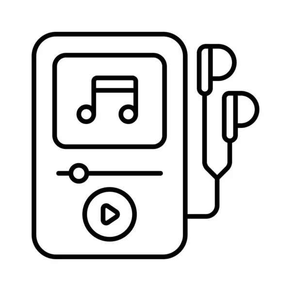 Icône Lecteur Musique Dans Style Moderne Vecteur Modifiable Lecteur Mp3 — Image vectorielle
