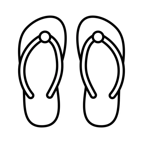 Une Icône Tongs Dans Style Moderne Isolé Sur Fond Blanc — Image vectorielle