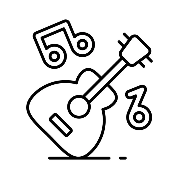 String Musical Instrument Vector Design Premium Icon Guitar Modern Style — Stock Vector