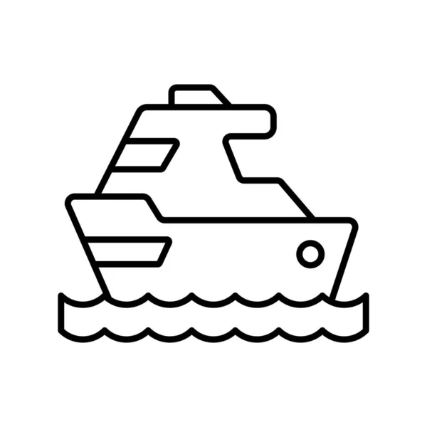 Motoryachten Vektor Design Boot Für Seefahrt Ikone Luxusschiff Für Reise — Stockvektor