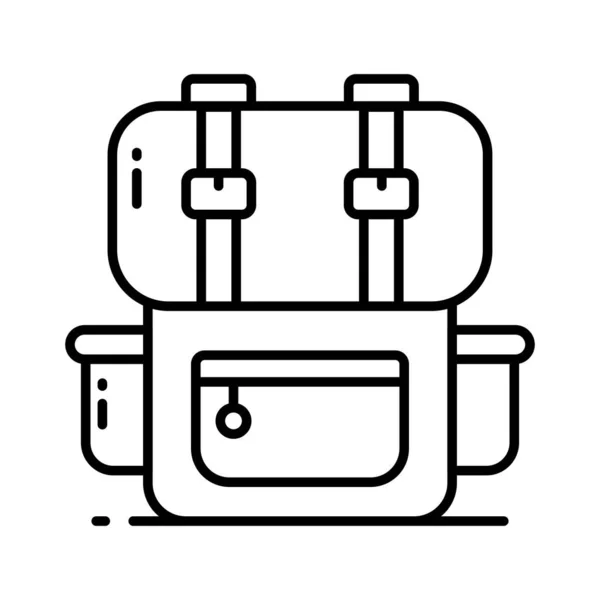 Векторний Дизайн Туристичного Рюкзака Піктограма Пішохідної Сумки Проста Використанні Інтернеті — стоковий вектор
