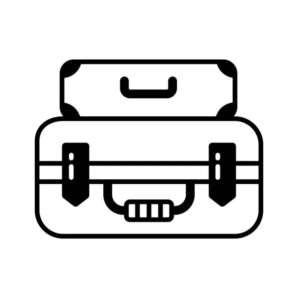 Noggrant Utformad Ikon Design Bagageväskor Trendig Stil Resor Bagage Vektor — Stock vektor