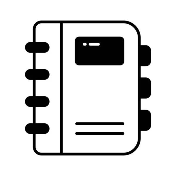 Das Kontaktbuch Symbol Repräsentiert Ein Digitales Adressbuch Oder Verzeichnis Das — Stockvektor
