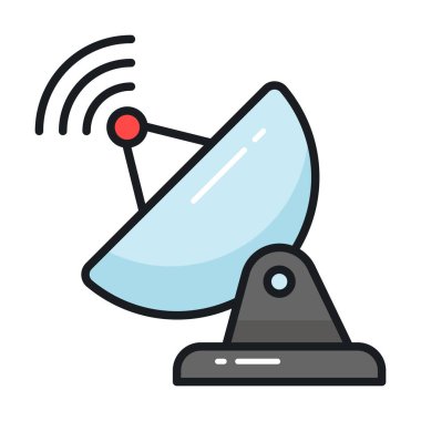 Parabolik çanak anten, modern tarzda uzay iletişim cihazının bir simgesi