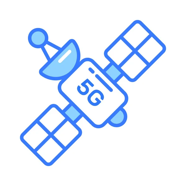 Space Satellite Vector Design Isolated White Background Network Technology Icon — Stock Vector