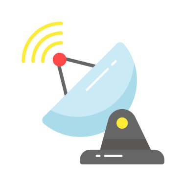 Parabolik çanak anten, modern tarzda uzay iletişim cihazının bir simgesi