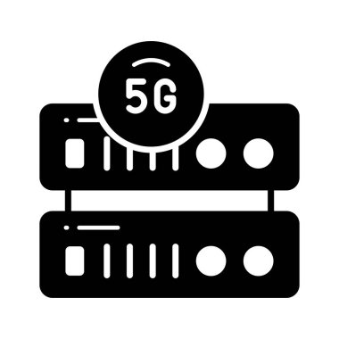 5G Ağ Sunucusu simgesi Modern Biçim, 5G teknoloji vektörü