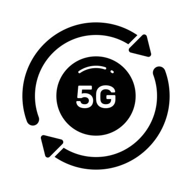 5G teknoloji güncelleme vektör tasarımı modern tarzda, simge kullanımı kolay