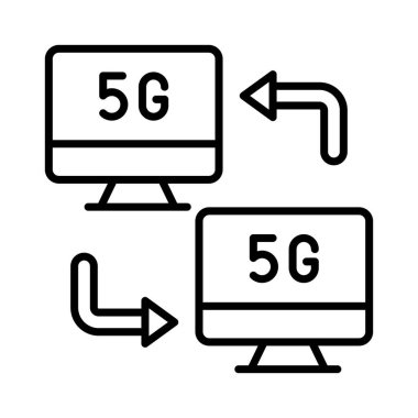 Bu dikkatlice hazırlanmış 5G ağ simgesini trend biçimi, premium vekto olarak işaretleyin