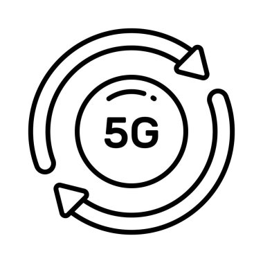 5G teknoloji güncelleme vektör tasarımı modern tarzda, simge kullanımı kolay