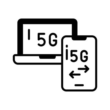 Çok güzel tasarlanmış 5G ağ simgesi modayla, 5G teknoloji vektörü