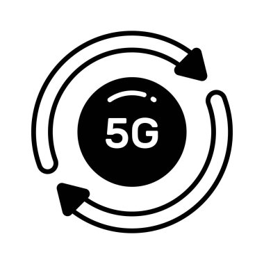 5G teknoloji güncelleme vektör tasarımı modern tarzda, simge kullanımı kolay