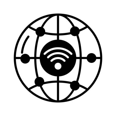 5G teknoloji sinyallerinin güzel dizayn edilmiş vektörü modada, premium simgede