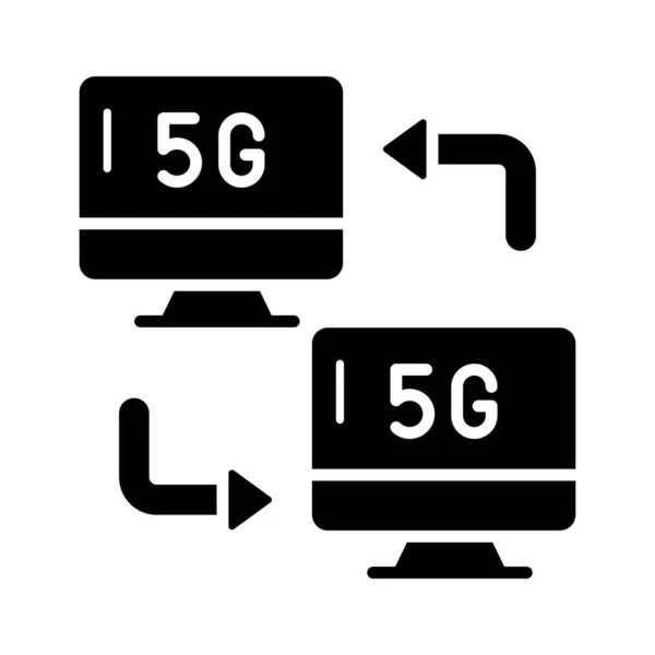 查看这个精心制作的5G网络图标的流行风格 溢价向量 — 图库矢量图片