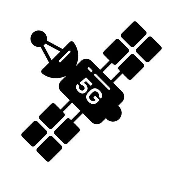 Space Satellite Vector Design Isolated White Background Network Technology Icon — Stock Vector