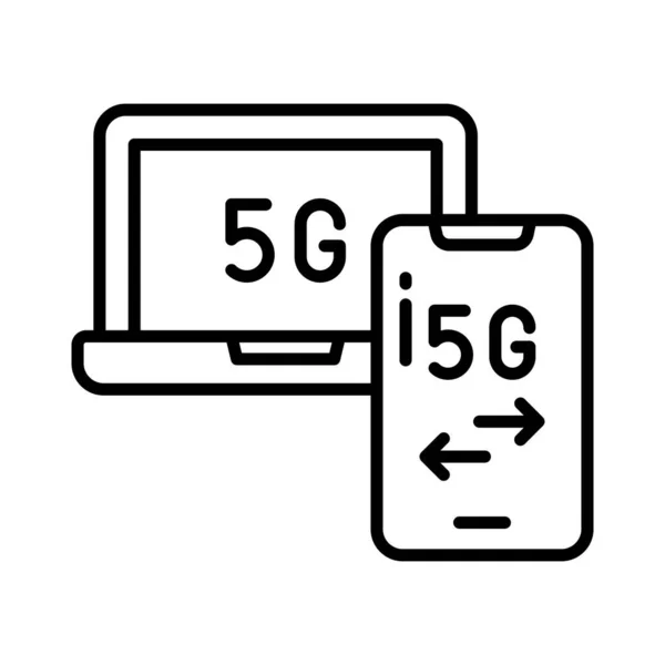 漂亮设计的5G网络图标时尚风格 5G技术矢量 — 图库矢量图片