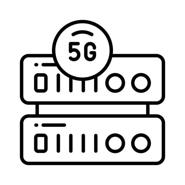 漂亮地设计了现代风格的5G网络服务器图标 5G技术矢量 — 图库矢量图片