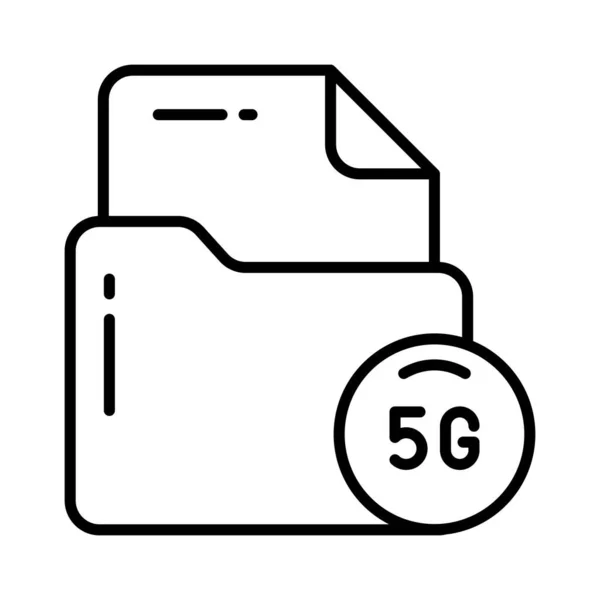 5G技術フォルダ 5Gネットワークのアイコンの慎重に細工されたベクトル — ストックベクタ