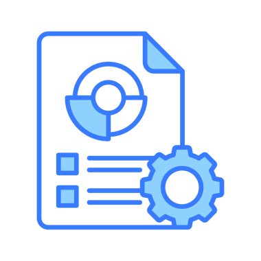 Veri yönetiminin düzenlenebilir biçimdeki moda simgesi, veri analiz vektörü