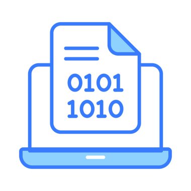 Bu inanılmaz ikili kodlama vektör tasarımını modern stil, premium simgesinde kontrol edin