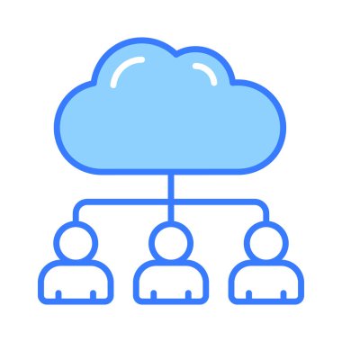 Güzel tasarlanmış bulut iletişimi vektörü modayı takip ediyor, simgeyi kullanması kolay