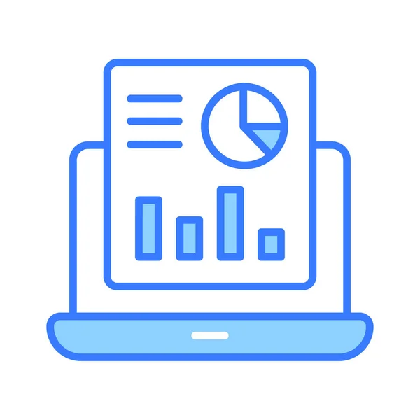 Obchodní Zpráva Notebookem Označující Vektorový Design Online Obchodní Zprávy — Stockový vektor