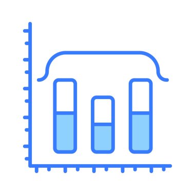 Dikey çubuk grafiğinin grafiksel temsili, kullanması kolay bir iş grafiği simgesi