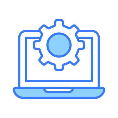 dizüstü bilgisayar tasarımı trend biçimi, sistem yapılandırma simgesi