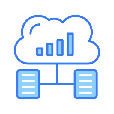 Güzel tasarlanmış bulut analitiği vektörüne bir göz atın.