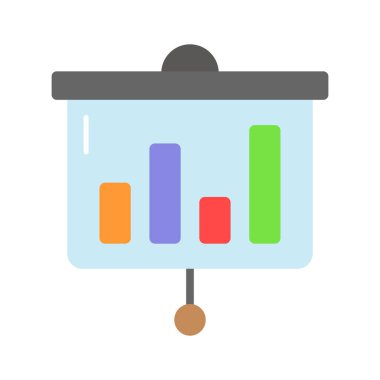 Modern tarzda sunum panosunun güzel tasarlanmış vektörü, simgeyi kullanması kolay