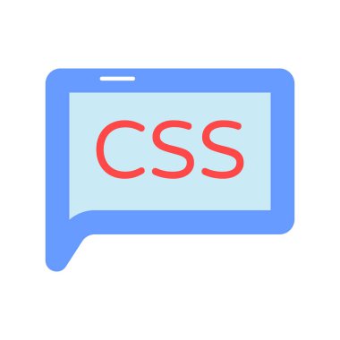 Modern tarzda css sohbet baloncuğunun güzel tasarlanmış vektörü, simgeyi kullanması kolay
