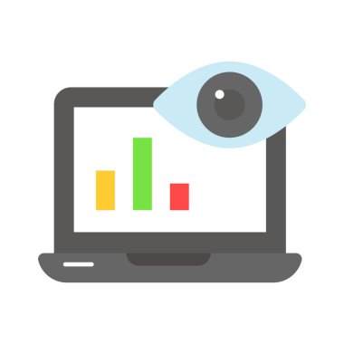 Beyaz arkaplanda izole edilmiş modern tarzda veri izleme vektör tasarımı