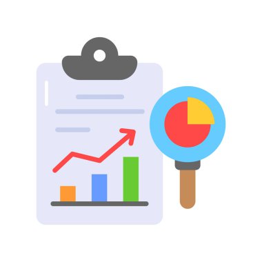 İş verisi raporlama vektör tasarımı modayı ve iş analitik simgesi