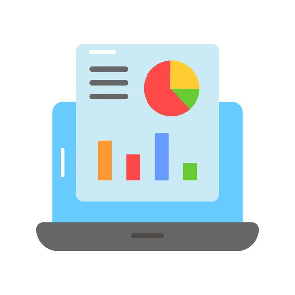 Obchodní Zpráva Notebookem Označující Vektorový Design Online Obchodní Zprávy — Stockový vektor