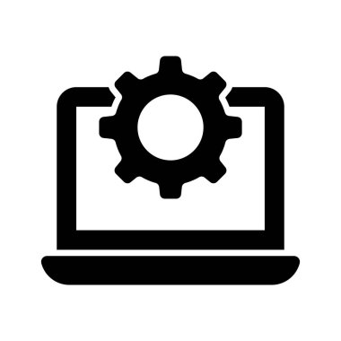 dizüstü bilgisayar tasarımı trend biçimi, sistem yapılandırma simgesi