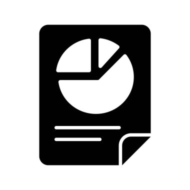 İş raporunun konsept konsept vektörünü moda tarzında gösteren sayfa üzerindeki turta grafiği