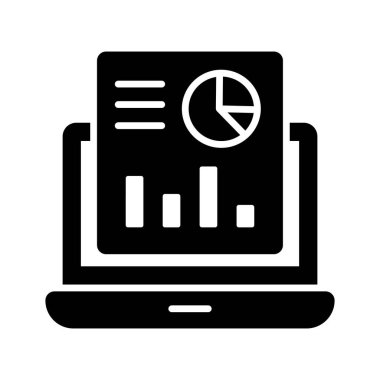Çevrimiçi iş raporunun dizüstü bilgisayarlı iş raporu