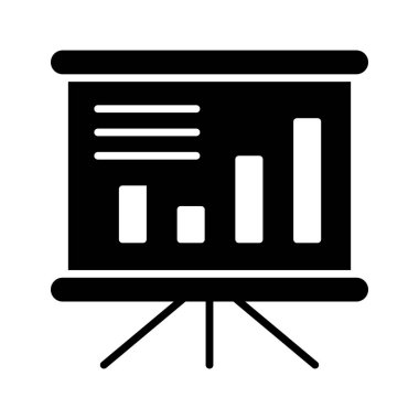 Panodaki çubuk çizelgesi, sunum tahtasını modern tarzda gösterir