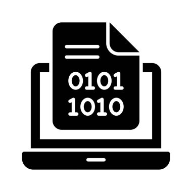 Bu inanılmaz ikili kodlama vektör tasarımını modern stil, premium simgesinde kontrol edin