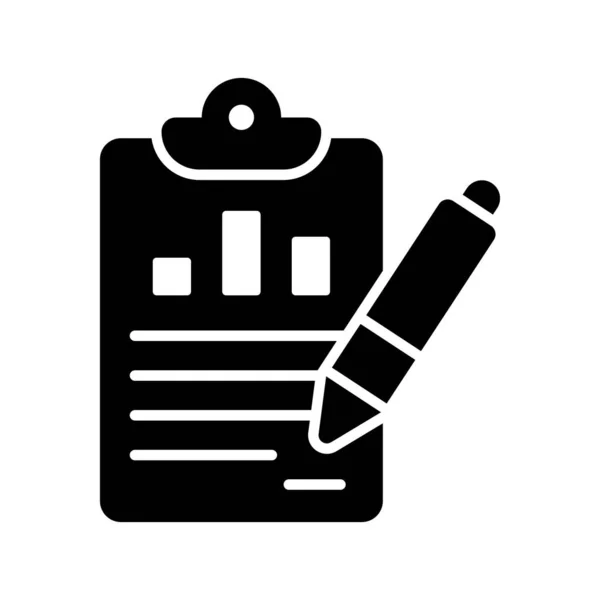 Staafdiagram Klembord Met Potlood Met Concept Icoon Van Het Bedrijfsrapport — Stockvector
