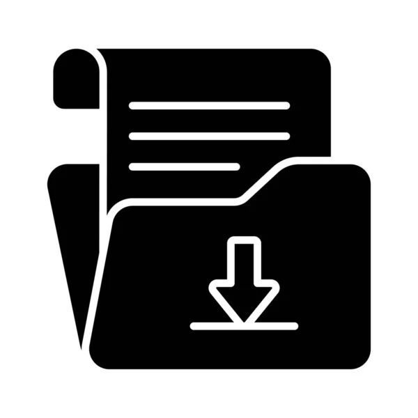 Arrow File Folder Depicting Vector File Download Modern Style — Stock Vector