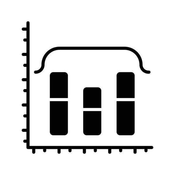 Grafische Weergave Van Een Verticale Staafdiagram Business Chart Icoon Eenvoudig — Stockvector