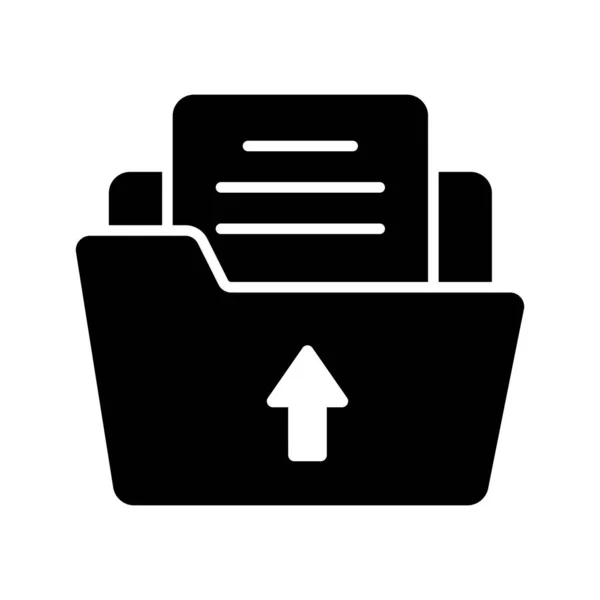Ícone Upload Arquivos Estilo Moderno Vetor Editável Isolado Fundo Branco — Vetor de Stock